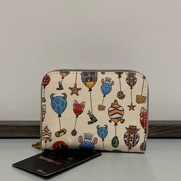 Loungefly Disney Pixar Character Balloons Mini Backpack & Wallet-New - Picture 10 of 12